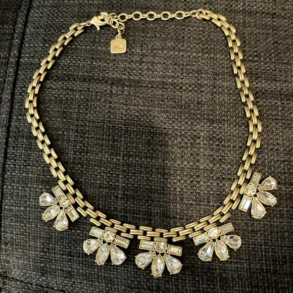 Max & Zoe Gold and Crystal Bib Necklace - Picture 1 of 15